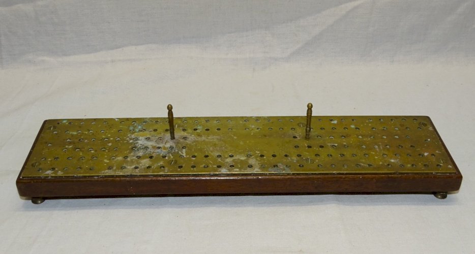 -ANCIEN COMPTEUR DE POINTS PLANCHE DE CRIBBAGE VINTAGE JEU DE CARTES     D