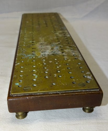 -ANCIEN COMPTEUR DE POINTS PLANCHE DE CRIBBAGE VINTAGE JEU DE CARTES     D