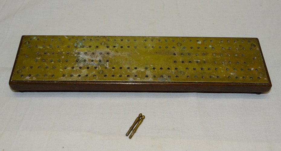 -ANCIEN COMPTEUR DE POINTS PLANCHE DE CRIBBAGE VINTAGE JEU DE CARTES     D