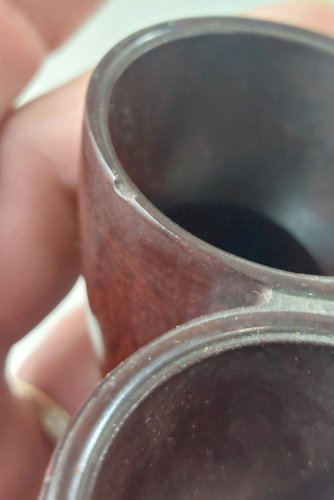 Ancien coquetier / présentoir à oeuf, en bakélite, Surex Paris