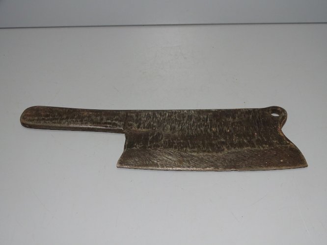 -ANCIEN COUPERET HACHOIR FER Forgé d'une SEULE PIECE DECO CUISINE COLLECTION  D