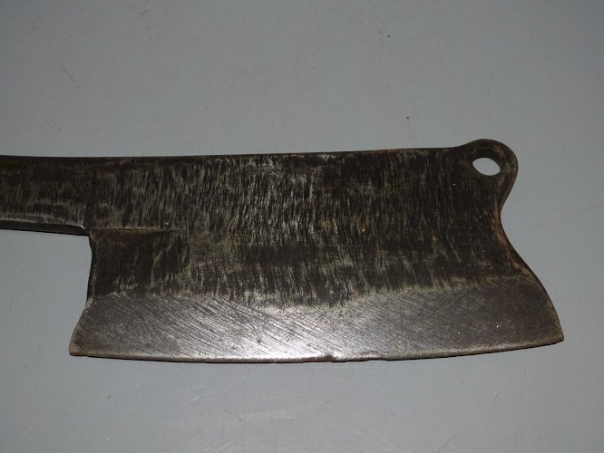 -ANCIEN COUPERET HACHOIR FER Forgé d'une SEULE PIECE DECO CUISINE COLLECTION  D
