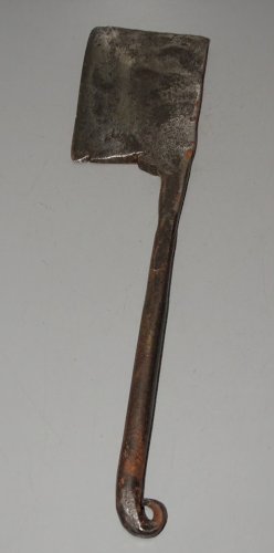 -ANCIEN COUPERET HACHOIR FER Forgé d'une SEULE PIECE DECO CUISINE COLLECTION  D