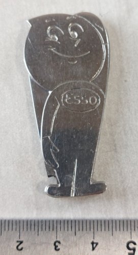 Ancien couteau pliant publicitaire, goutte Esso, vintage