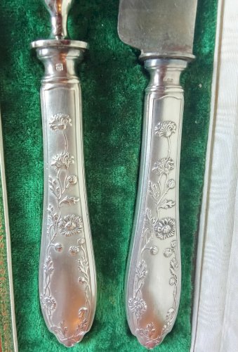 Ancien Couvert À Gigot Couvert De Service Métal Argenté Art De La Table Ancien