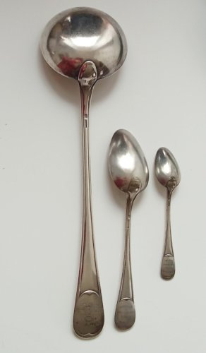 Ancien Couvert Militaire Armée Militaria 1915  1917 WW1 Métal Argenté Christofle