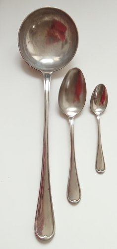 Ancien Couvert Militaire Armée Militaria 1915  1917 WW1 Métal Argenté Christofle