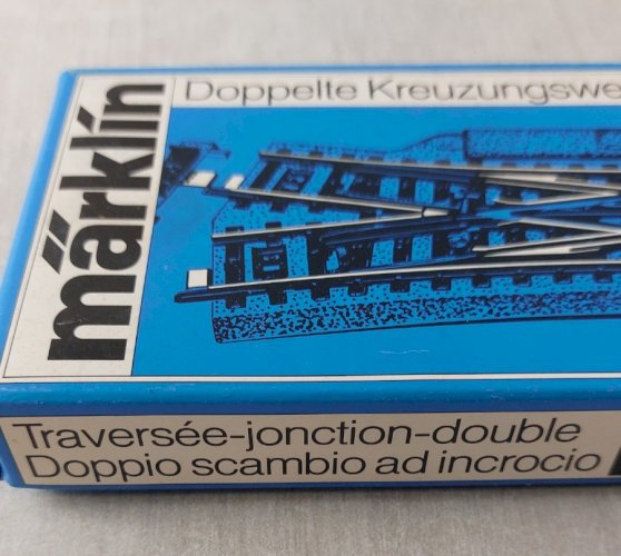 Ancien croisement électrique / traversée jonction double, Märklin 5207, en HO