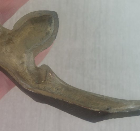 Ancien décor / ornement de meuble, décor roses, en bronze