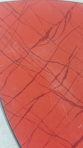 Ancien dessous de plat triangulaire, en formica, vintage