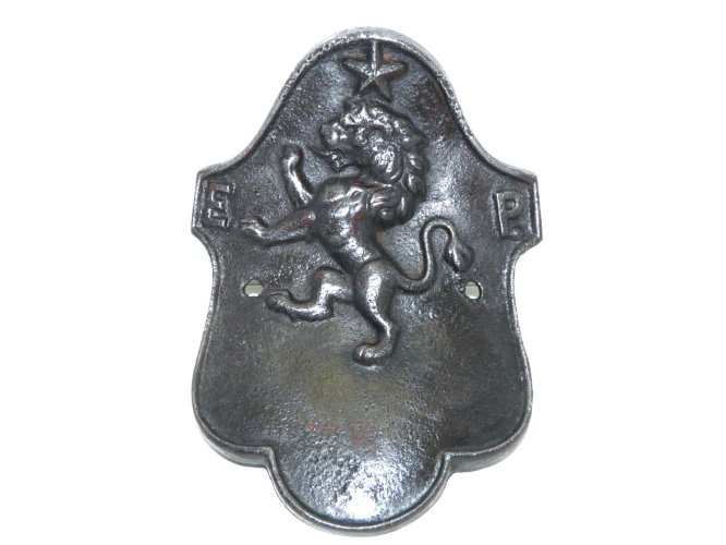 -ANCIEN DOSSIER POUR FAUTEUIL SIEGE TRACTEUR FAUCHEUSE FONTE COLLECTION LION E.P