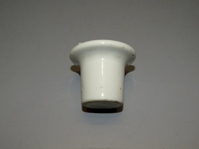 -ANCIEN ENCRIER BUREAU ECOLIER PORCELAINE BLANCHE COLLECTION ECRITURE PLUME