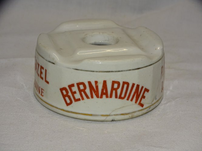 -ANCIEN ENCRIER CERAMIQUE PUBLICITE QUINA NATURE ALBERTIN P GAZEL ROANNE  D
