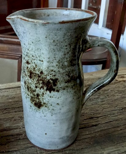 Ancien Ensemble Céramique Bougeoir Pichet Grès Vintage Chantal Thierry Robert