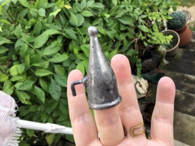 Ancien Eteignoir à Bougie en étain XIXÈME