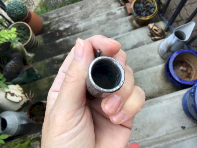 Ancien Eteignoir à Bougie en étain XIXÈME