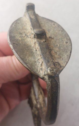 Ancien étrier, art africain, en bronze
