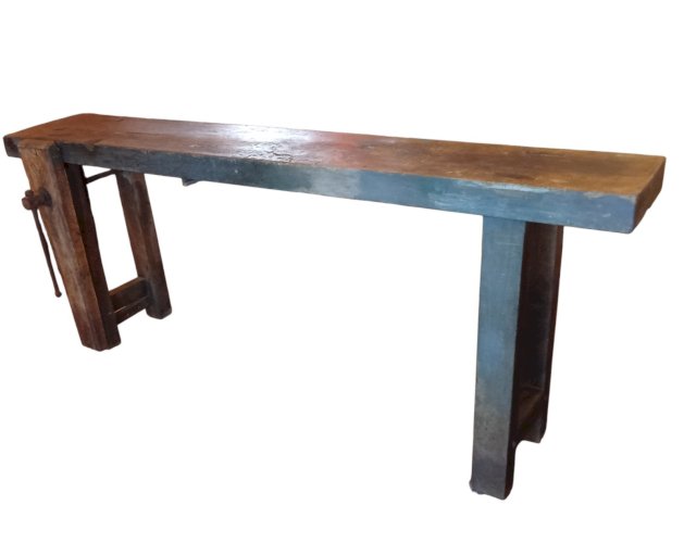 Ancien éttabli Menuisier Console  Industriel Vintage Loft Atelier Meuble métier
