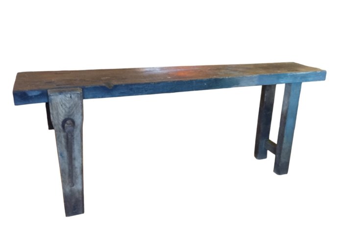Ancien éttabli Menuisier Console  Industriel Vintage Loft Atelier Meuble métier