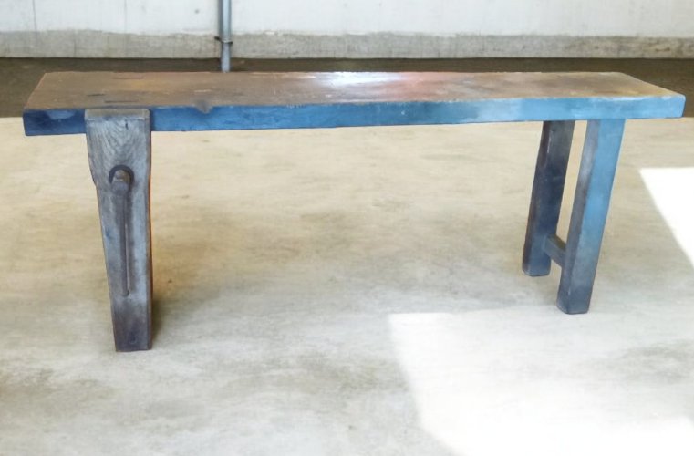 Ancien éttabli Menuisier Console  Industriel Vintage Loft Atelier Meuble métier