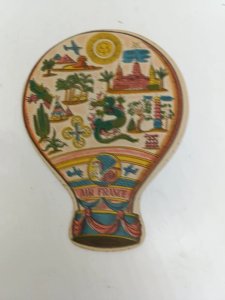 vintage cardboard Air France fan from the 1950s in good condition