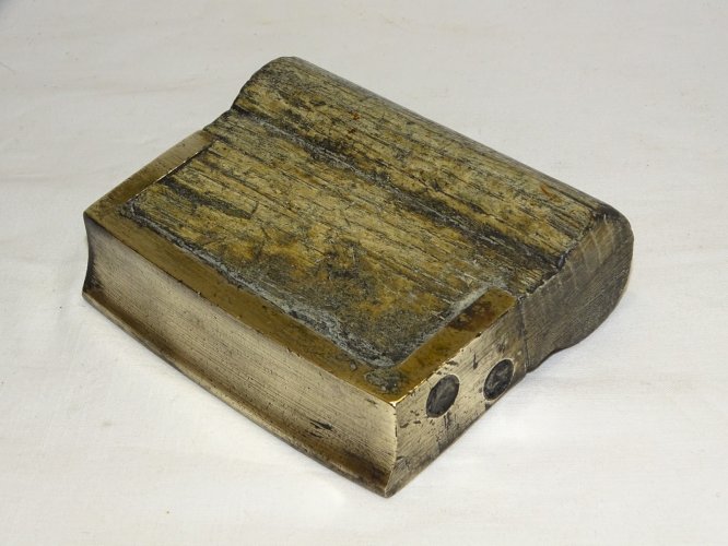 -ANCIEN FER A JOINTS de Maçon BOIS et BRONZE COLLECTION OUTILS ANCIENS    D