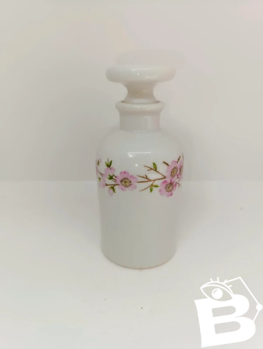 ancien flacon avec bouchon en porcelaine de paris en bon etat