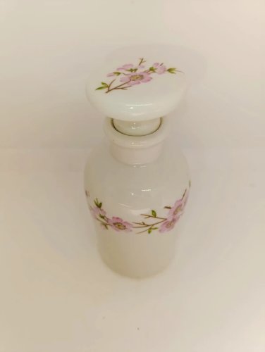 ancien flacon avec bouchon en porcelaine de paris en bon etat