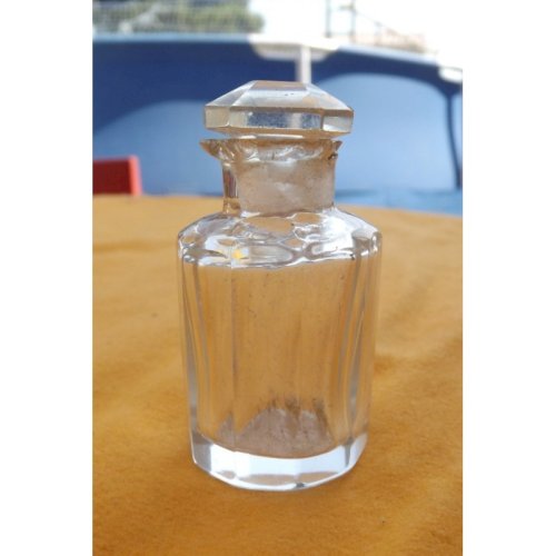 Ancien Flacon de Parfum 1900 panier rangement métal doré