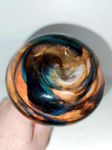 Ancien flacon de parfum en verre à couleur melange style murano en bon etat