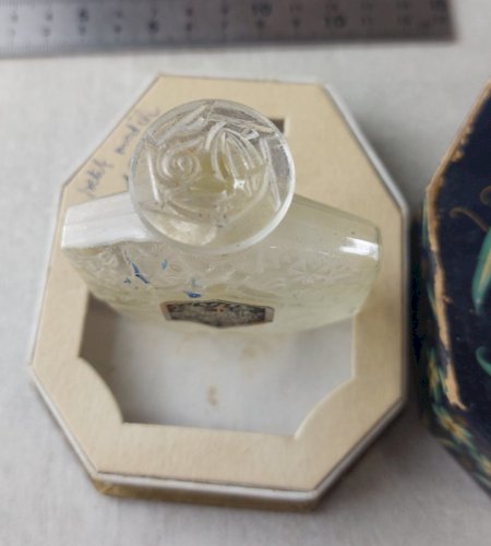 Ancien flacon de parfum, Le narcisse bleu, Muty + boîte, art deco ^