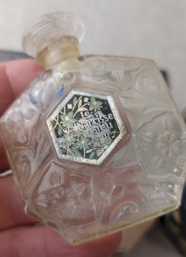 Ancien flacon de parfum, Le narcisse bleu, Muty + boîte, art deco ^