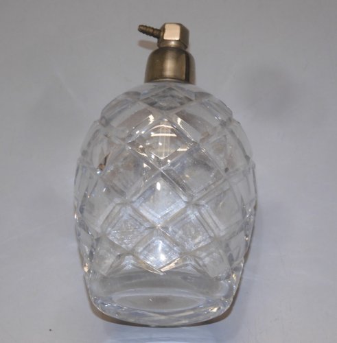 -ANCIEN FLACON de VAPORISATEUR CRISTAL Taillé SAINT LOUIS Jus de grenier   D