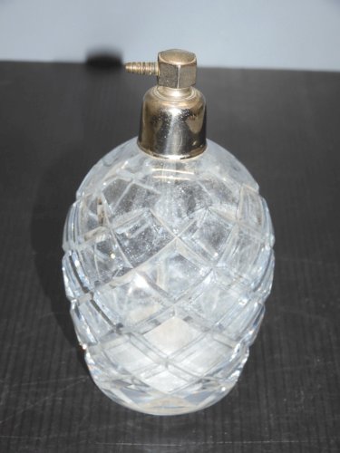 -ANCIEN FLACON de VAPORISATEUR CRISTAL Taillé SAINT LOUIS Jus de grenier   D