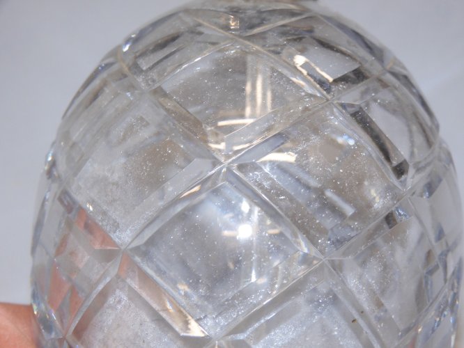 -ANCIEN FLACON de VAPORISATEUR CRISTAL Taillé SAINT LOUIS Jus de grenier   D