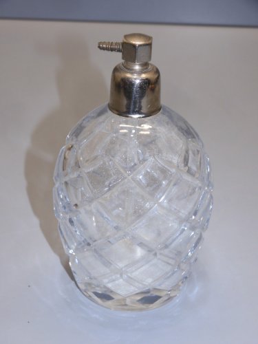 -ANCIEN FLACON de VAPORISATEUR CRISTAL Taillé SAINT LOUIS Jus de grenier   D