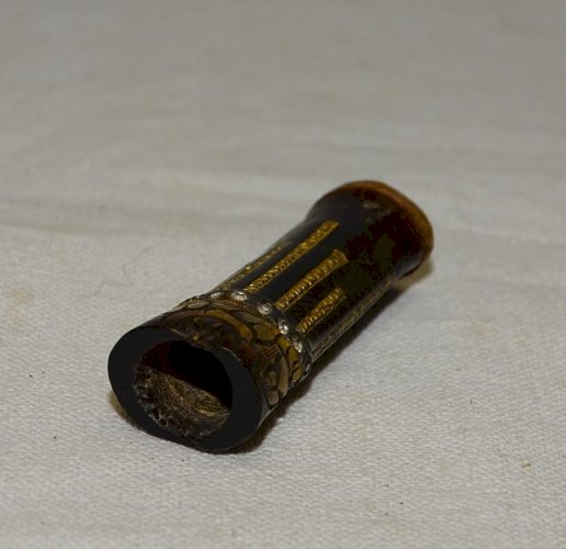 -ANCIEN FUME CIGARETTE ART DECO DANS SON ETUI CUIR COLLECTION FUMEUR VITRINE   D
