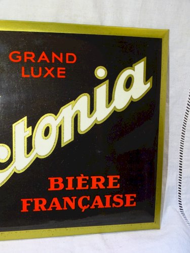 -ANCIEN GLACOÏDE PUBLICITAIRE PICTONIA BIERE Française GRAND LUXE COLLECTION