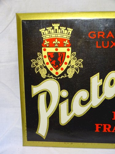-ANCIEN GLACOÏDE PUBLICITAIRE PICTONIA BIERE Française GRAND LUXE COLLECTION