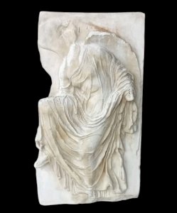Ancien Grand Bas Relief Sculpture Plâtre Déesse Nike Fin 19 Ème Siècle
