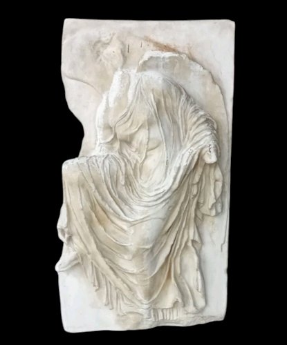 Ancien Grand Bas Relief Sculpture Plâtre Déesse Nike Fin 19 Ème Siècle