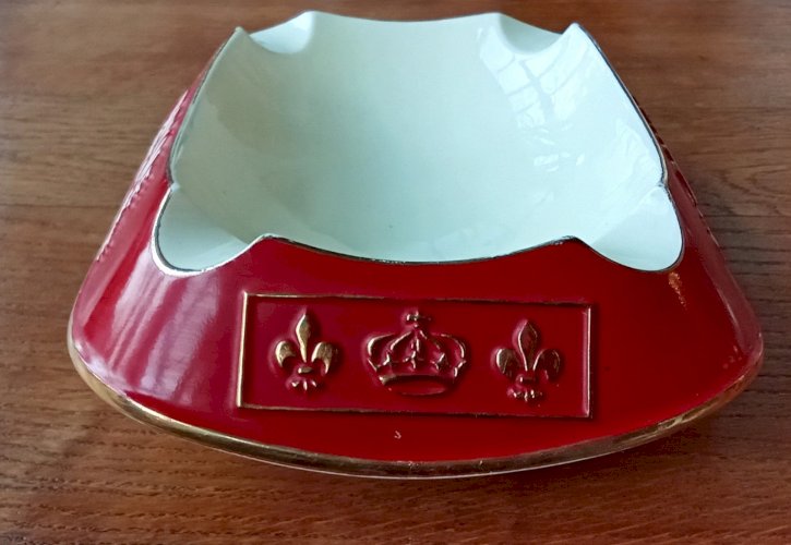 Ancien grand cendrier vide poche Cigarettes Royale Proceram Publicité vintage