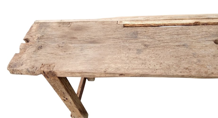 Ancien Grand Établi Console  Industriel Vintage Loft Atelier Meuble Métier