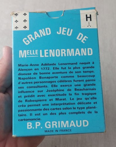 Ancien grand jeu de Mlle Lenormand + gros livret, 1972