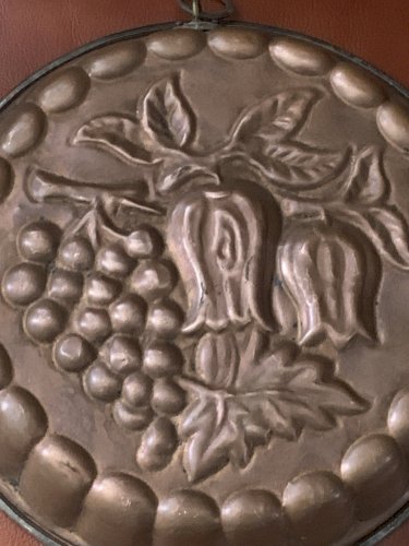 Ancien grand moule à gateau en cuivre diamètre 29cm