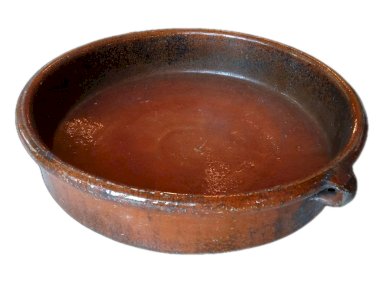 Ancient large round dish pottery Ceramic Glazed Earth Antique Cuisine