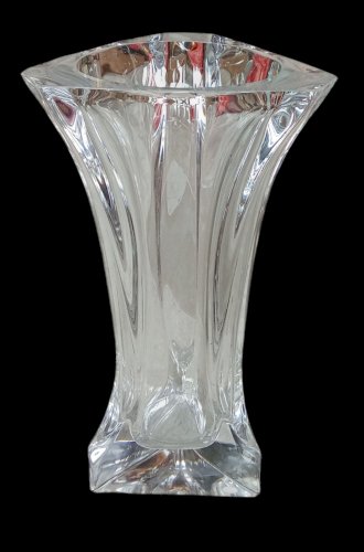 Ancien Grand Vase Cristal Cristallerie France  Antique Crystal Vase
