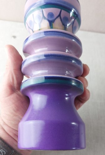 Ancien grand vase, Lila Flora, en céramique, Holland
