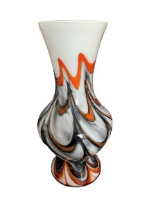 Ancien Grand Vase Opaline coloré  années 1960  verrerie Italie design  vintage