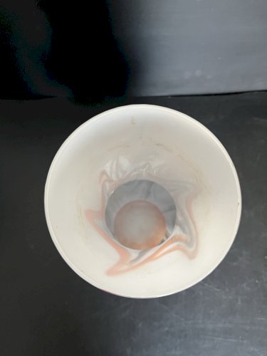 Ancien Grand Vase Opaline coloré  années 1960  verrerie Italie design  vintage